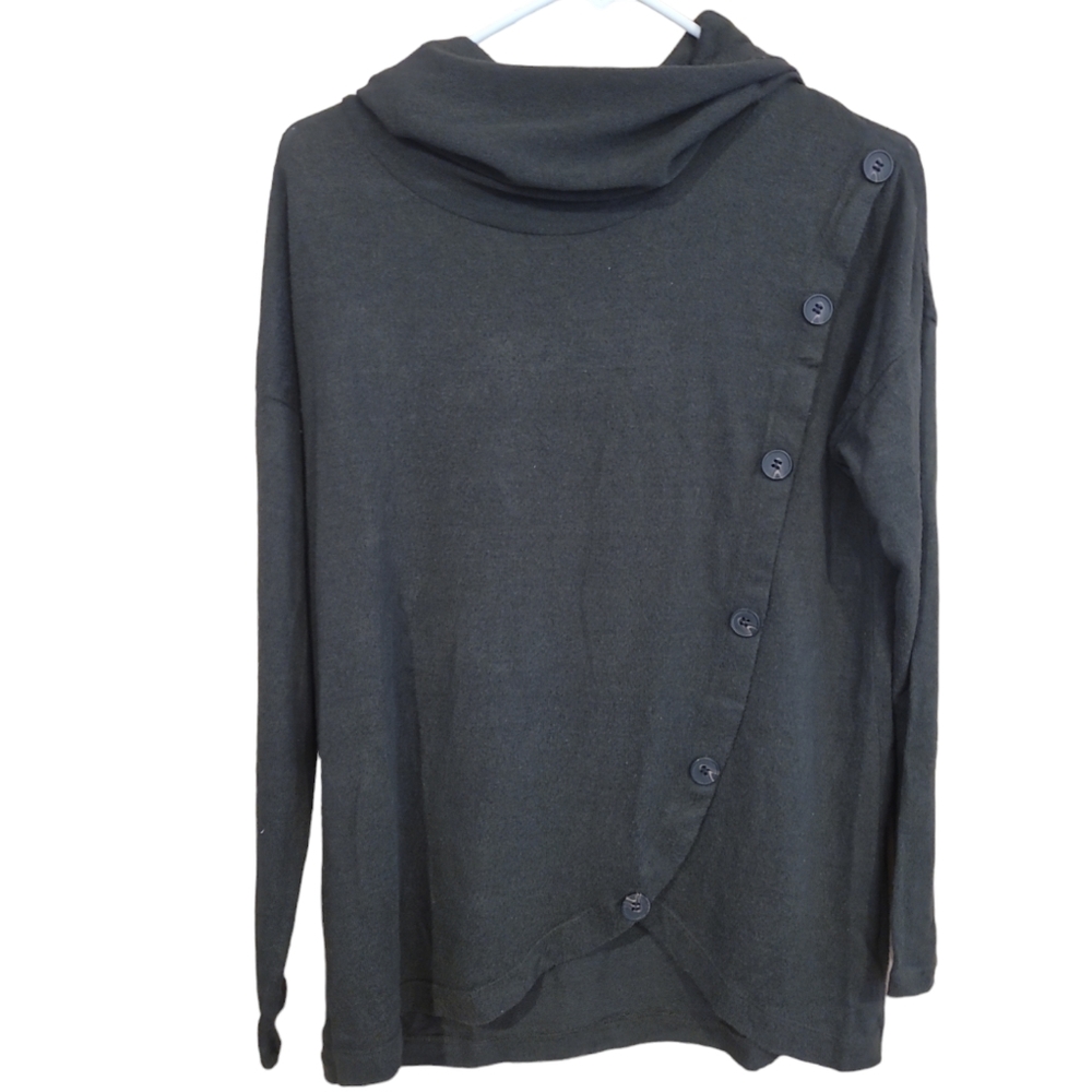 Retrelogy Dark Green Womens Small Cowl Neck Sweater
